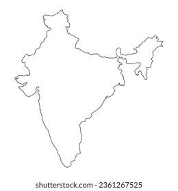diseño de ilustración vectorial de icono de mapa de india