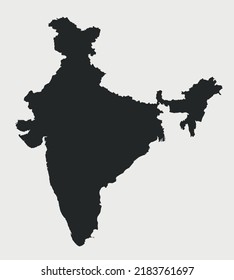 India map isolated on white background. Map of India. Vector illustration