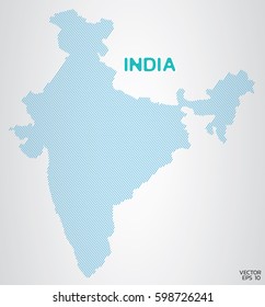 India map. Line concept.