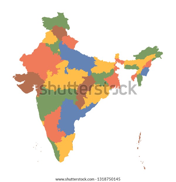 India Map Regions Vector Flat 600w 1318750145 