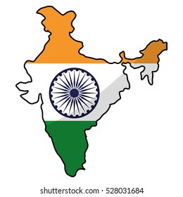 India Map Silhouette Stock Vector (Royalty Free) 528031684 | Shutterstock