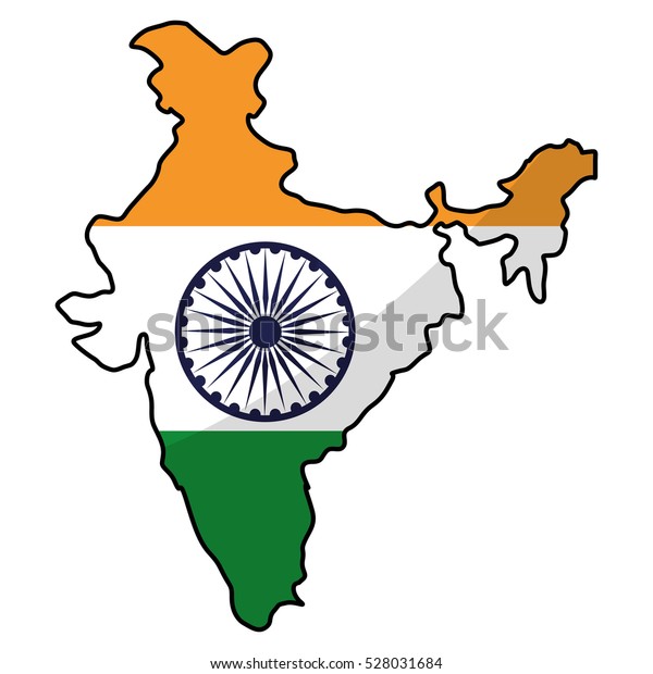 India Map Silhouette Stock Vector (Royalty Free) 528031684 | Shutterstock