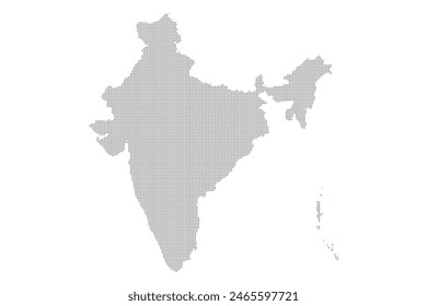 India map silhouette Dotted pattern vector illustration