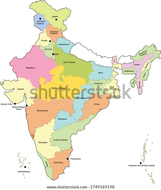 Political Map Of India 2020