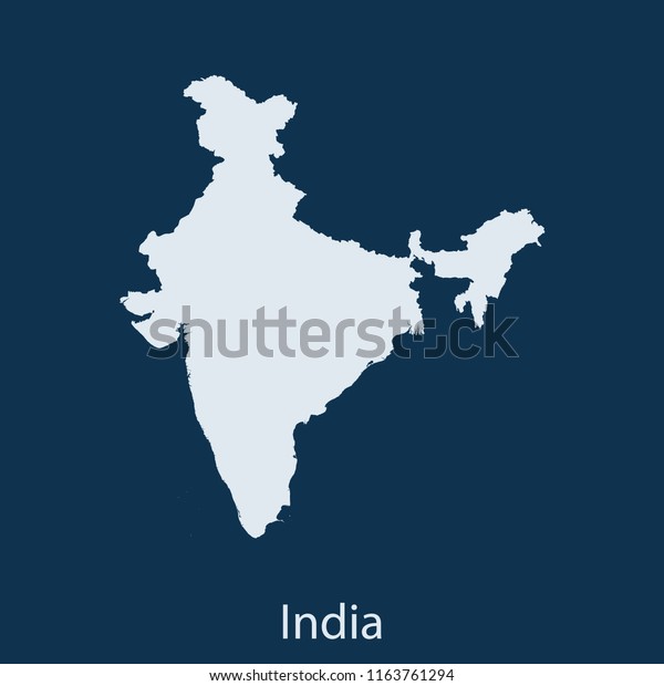 India Map Vector Stock Vector (Royalty Free) 1163761294 | Shutterstock