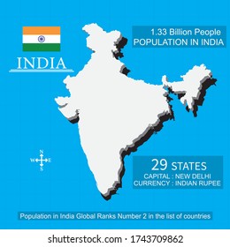 India Map Vector Details India Population Stock Vector (Royalty Free ...