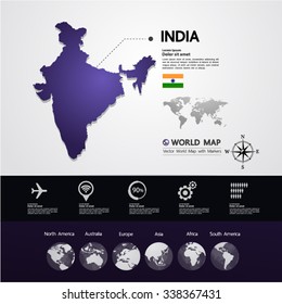 India Map vector illustration