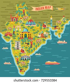 India Map. Vector Illustration