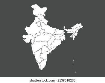 319 Blank Political Map Of India Images, Stock Photos & Vectors ...