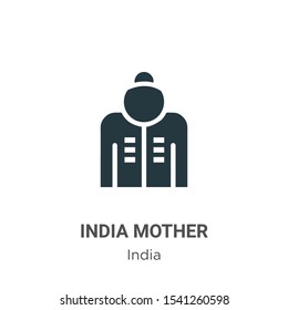 India mother vector icon on white background. Flat vector india mother icon symbol sign from modern india collection for mobile concept and web apps design.