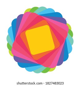 India Multi Color Square & Circle