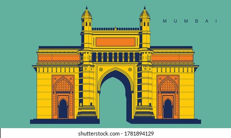 India Mumbai Skyline Arch monument