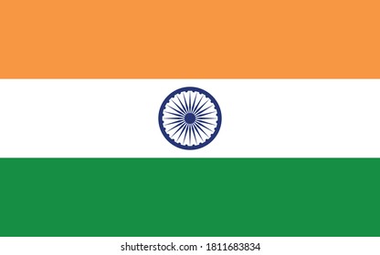 India nation flag design template
