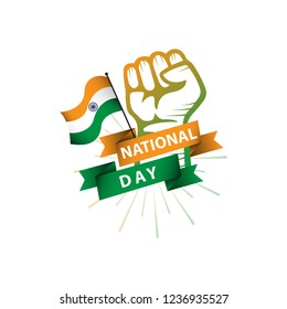 India National Day Flag Vector Template Design Illustration