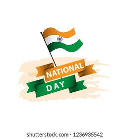 India National Day Flag Vector Template Design Illustration
