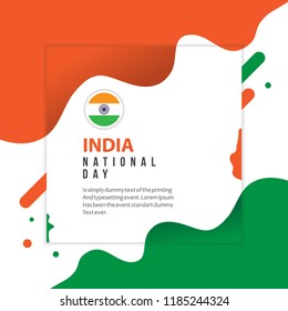 India National Day Vector Template Design Illustration