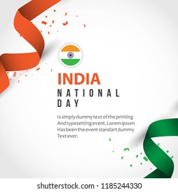 India National Day Vector Template Design Illustration