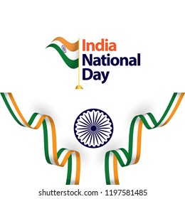 India National Day Vector Template Design Illustration