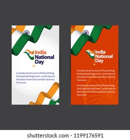India National Day Vector Template Design Illustration