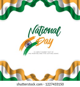 India National Day Vector Template Design Illustration