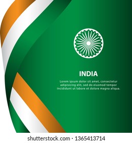India National Day Vector Template Design Illustration