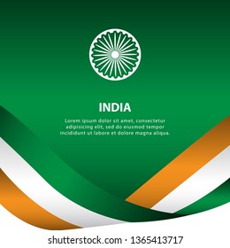 India National Day Vector Template Design Illustration