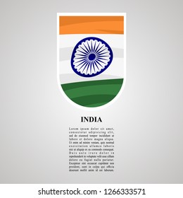 India national flag. flat, vector illustration 
