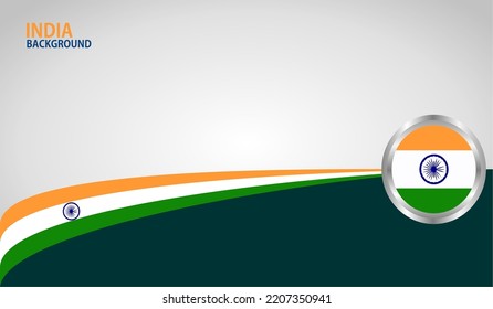 India National Flag, Vector background for Independence Day and various other events