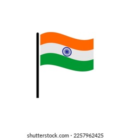 Indicadores nacionales de la India conjunto de iconos, símbolo del símbolo del vector del día de la independencia de la India