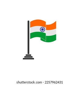 Indische Nationalflaggen-Symbol-Set, Indische Unabhängigkeitstag-Symbol