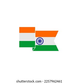 Indicadores nacionales de la India conjunto de iconos, símbolo del símbolo del vector del día de la independencia de la India