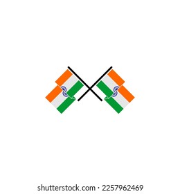 India national flags icon set, India independence day icon set vector sign symbol