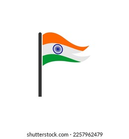 India national flags icon set, India independence day icon set vector sign symbol