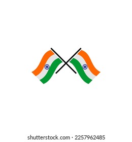India national flags icon set, India independence day icon set vector sign symbol