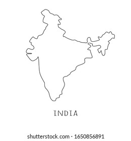 India Map Outline High Res Stock Images Shutterstock