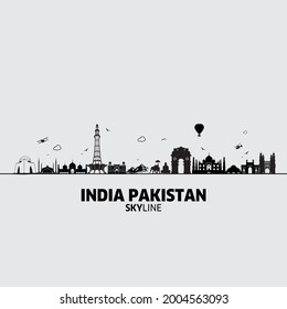 India Pakistan skyline (Lahore, Islamabad, Karachi, Delhi, Agra Skyline)