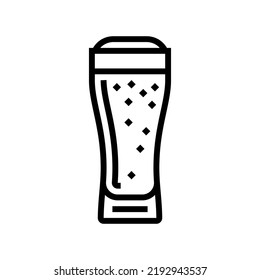 india pale ale beer glass line icon vector. india pale ale beer glass sign. isolated contour symbol black illustration