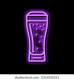 india pale ale beer glass neon light sign vector. india pale ale beer glass illustration