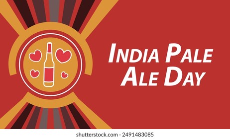 India Pale Ale Day vector banner design illustration.