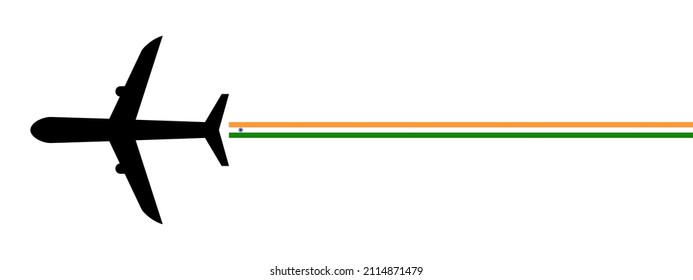 india plane icon vector illustration. isolated on white background