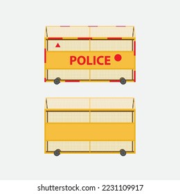 India police barricade and barrier vector illustration