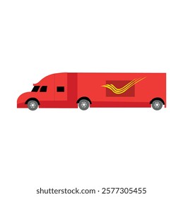 India Postal Truck with the logo of India Post