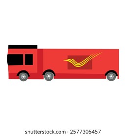 India Postal Truck with the logo of India Post