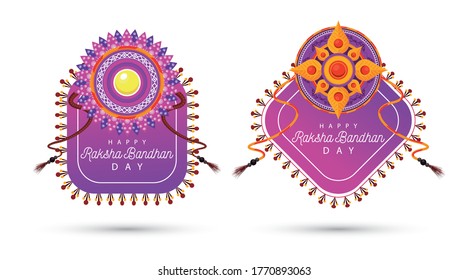 India Raksha Bandhan flowers decoration frame vector illustration design