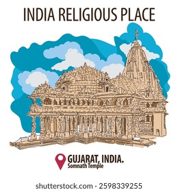 India Religious Place (Somnath Temple, Gujarat)