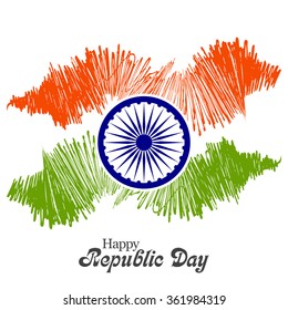 India Republic Day Abstract Background Design