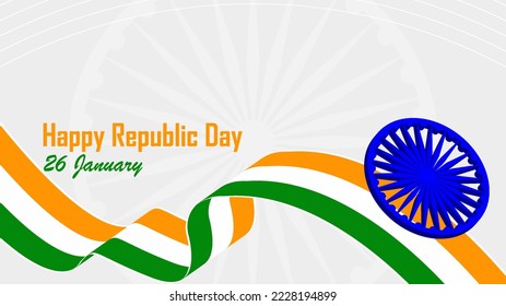 india republic day ashoka wheel 26 january indian flag for website banner flyer poster background wallpaper