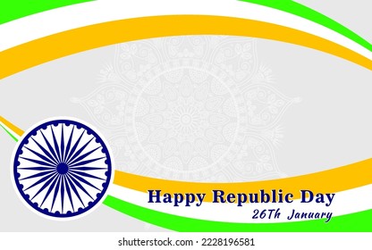 india republic day ashoka wheel 26 january indian flag copy text space area for website banner flyer poster background wallpaper