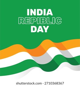 India Republic Day Background Design Event Celebrate With Flat Style