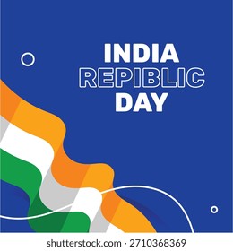 India Republic Day Background Design Event Celebrate With Flat Style